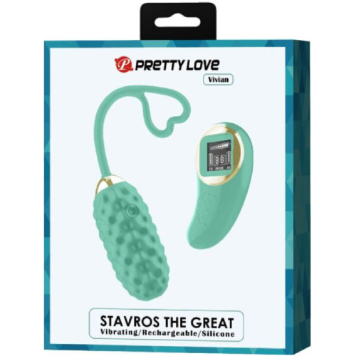 Vivian Remote Control Vibrating Egg - Turquoise