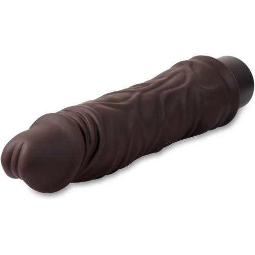 Dr. Skin Silicone - Dr. David - 8 Inch Vibrating Dildo - Brown
