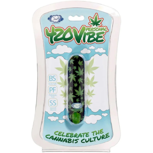 420 Stubby Vibe Cannabis Leaf - Black/green