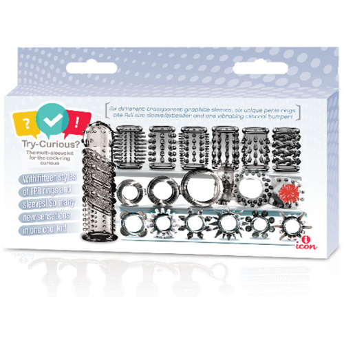 The 9's Try-Curious Cock Ring and Sleeve Set