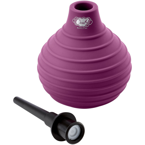 Health and Wellness Deluxe Enema Douche Non- Backflow One-Way Valve - 7.9 Fl. Oz. - Plum