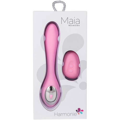 Harmonie Rechargeable Remote Silicone Bendable Vibrator - Pink
