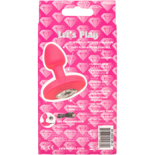 Cheeky Gems - Small Rechargeable Vibrating Probe - Vibrating Probe - Pink