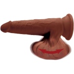 8 Inch Triple Density Cock With Swinging Balls -  Brown