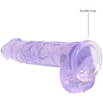 6 Inch Realistic Dildo With Balls - Purple