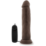 Dr. Skin - Dr. Throb - 9.5 Inch Vibrating Realistic Cock With Suction Cup - Chocolate