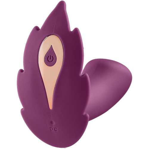 Partner Panty Leaf Vibrator With Remote Control -  Plum