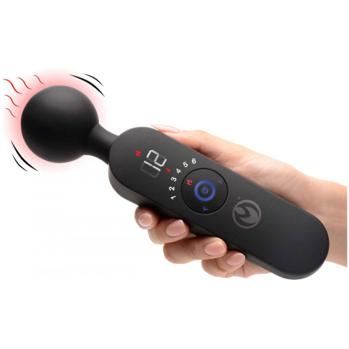 Thunder Wand 72x Silicone Heating Wand Massager - Black