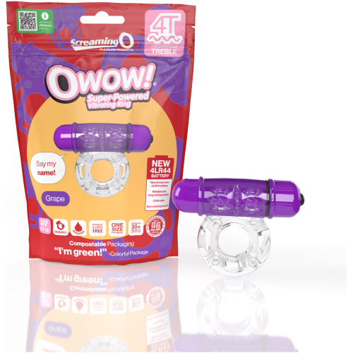 Screaming O 4t - Owow Super Powered Vibrating Ring - Grape