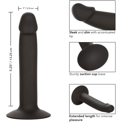 Silicone Slim Anal Stud - Black