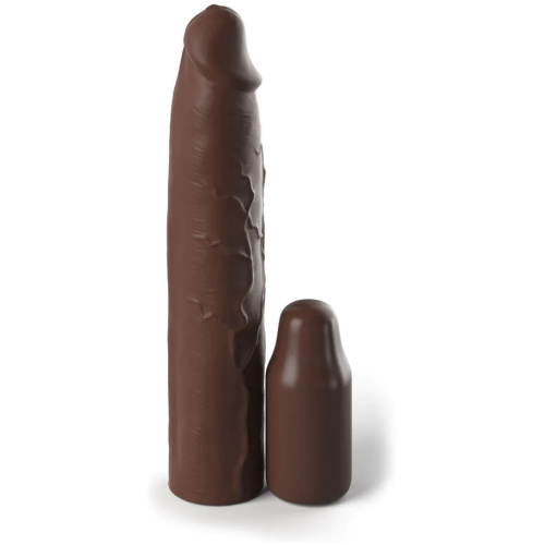 Fantasy X-Tensions Elite 9 Inch Sleeve With 3 Inch Plug - Brown