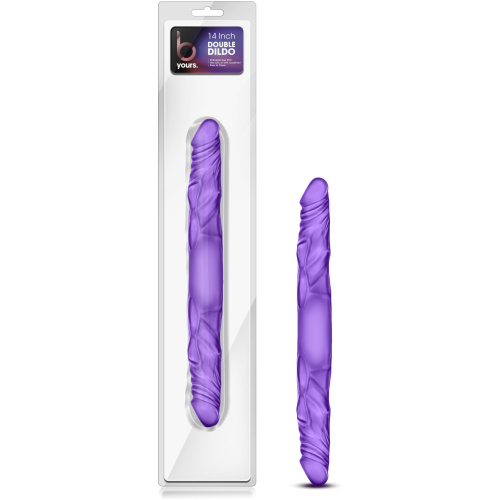 B Yours 14 Inch Double Dildo - Purple