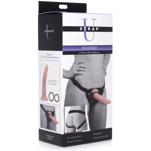 Charmed 7.5 Inch Silicone Dildo With Harness