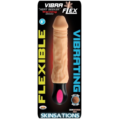 Skinsations Vibra-Flex Heat Seeker - Flexible  Warming Dildo With 12 Frequencies