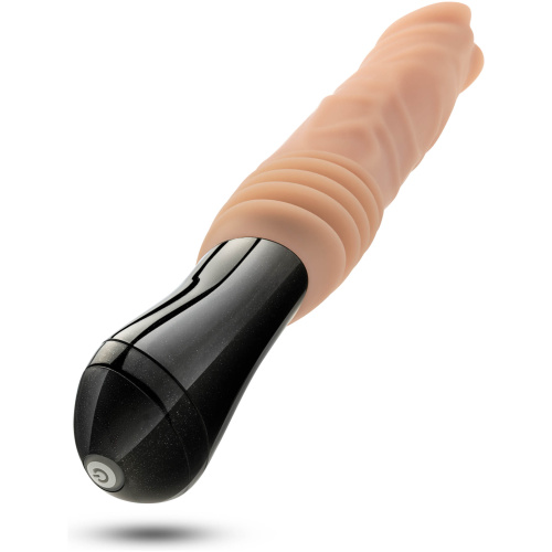 Dr. Skin Silicone - Dr. Knight - Thrusting Gyrating Vibrating Dildo - Beige