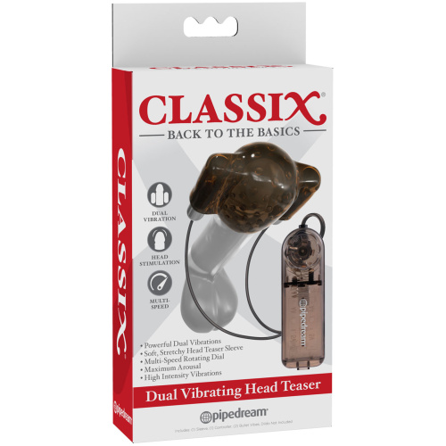 Classix Dual Vibrating Head Teaser - Black/smoke