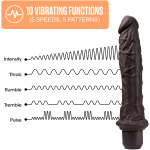 Dr. Skin Silicone - Dr. Richard - 9 Inch Vibrating Dildo - Brown