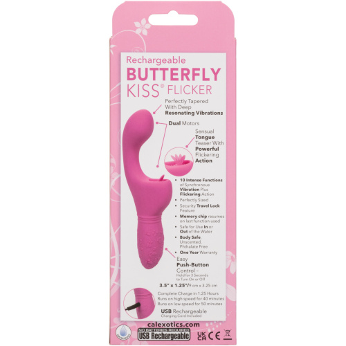 Rechargeable Butterfly Kiss Flicker - Pink