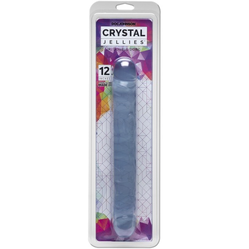 Crystal Jellies Jr Double Dong 12 Inch - Clear