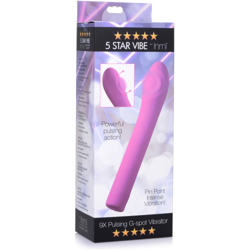 5 Star 9x Pulsing G-Spot Silicone Vibrator - Pink