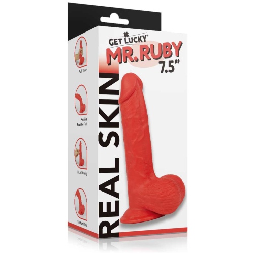 Get Lucky Ms. Ruby 7.5 Inch Dildo - Red