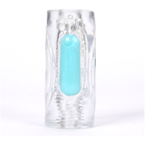 Aster Vibrating Male Masturbator With Bullet - Clear