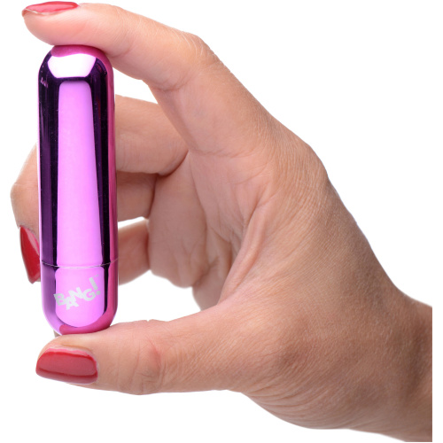 10x Rechargeable Vibrating Metallic Bullet - Purple