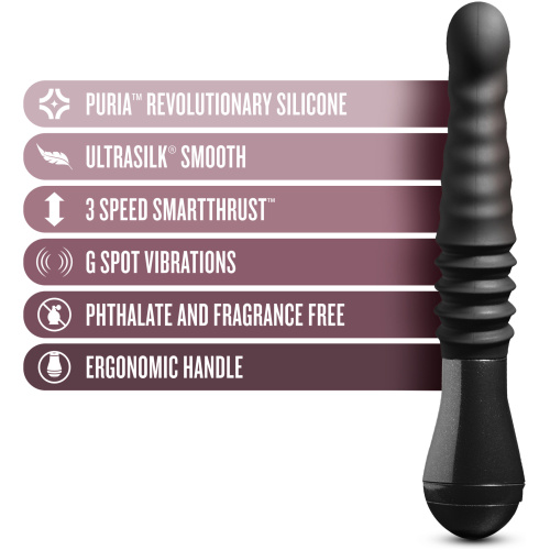 Temptasia - Lazarus - Thrusting Dildo - Black