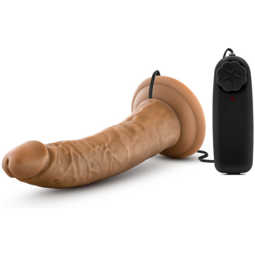 Dr. Skin - Dr. Dave - 7 Inch Vibrating Cock With Suction Cup - Mocha