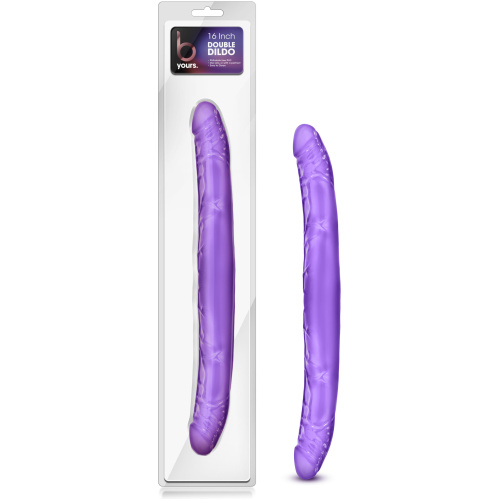 B Yours 16 Inch Double Dildo - Purple