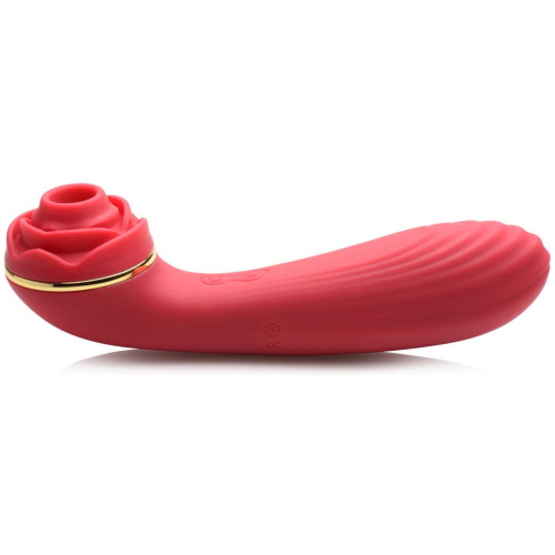 Bloomgasm Passion Petals 10x Suction Rose Vibrator - Red
