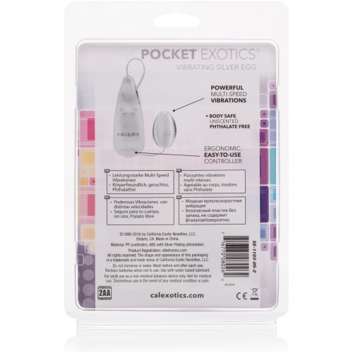 Pocket Exotics Vibrating Egg - Silver