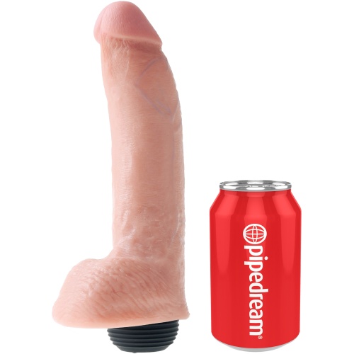 King Cock 9 Inch Squirting Cock With Balls - Flesh