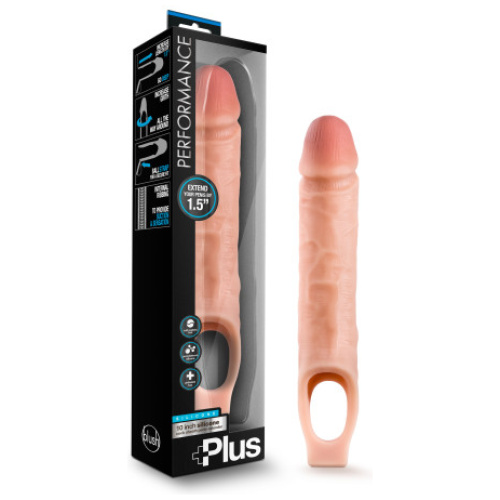 Performance Plus - 10 Inch Silicone Cock Sheath Penis Extender - Vanilla