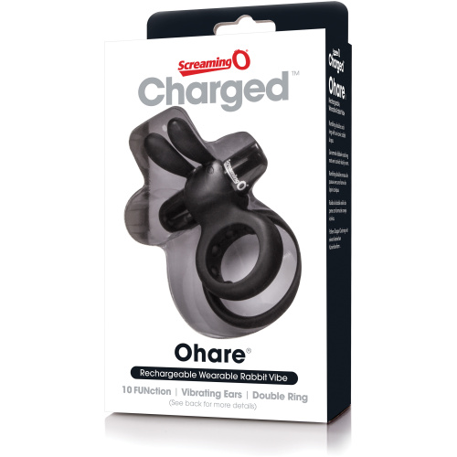 Charged Ohare Rechargeable Rabbit Vibe - Black
