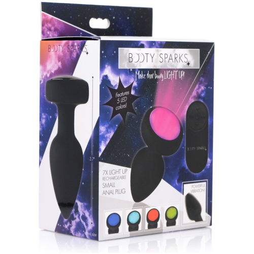 7x Light Up Rechargeable Anal Plug - Small