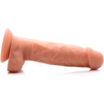 Power Pecker 7 Inch Silicone Dildo With Balls - Flesh