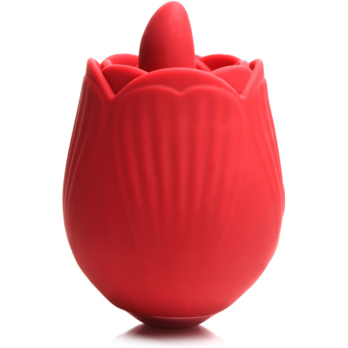 Bloomgasm - French Rose Licking and Vibrating Stimulator - Red