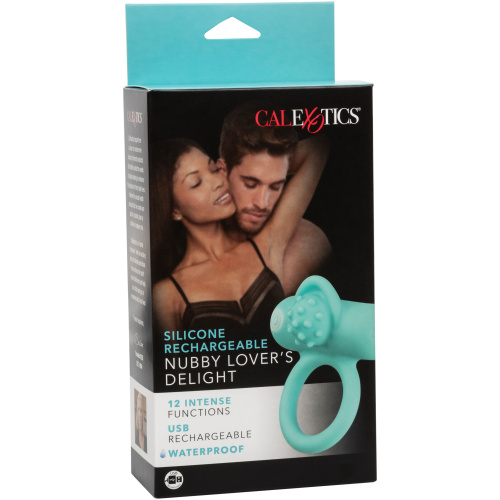 Silicone Rechargeable Nubby Lover's Delight - Blue
