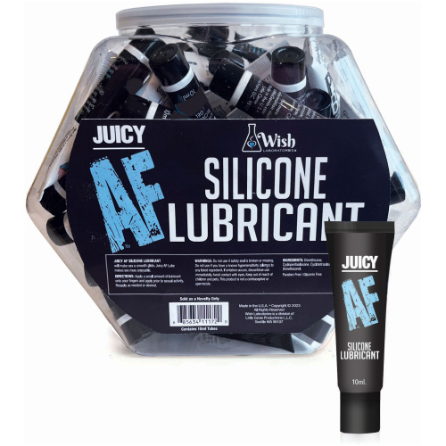 Juicy Af Silicone Lubricant 10 ml - Pop  Display of 65