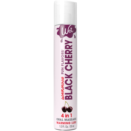 Wet Warming Fun Flavors - Black Cherry - 4 in 1  Lubricant 1 Oz