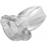 Peephole Clear Hollow Anal Plug - Large