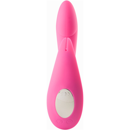Leah USB Rechargeable Silicone 10-Function Rabbit Vibrator - Pink