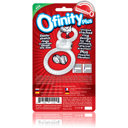Ofinity Plus - Dual Vibrating Ring - Clear