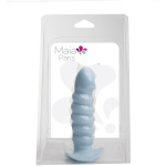 Paris Silicone Ribbed Dong - Blue