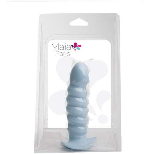 Paris Silicone Ribbed Dong - Blue