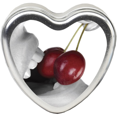 Edible Heart Candle - Cherry - 4 Oz.
