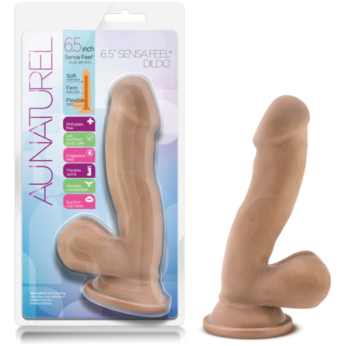 Au Naturel 6.5 Inch Sensa Feel Dildo - Latin