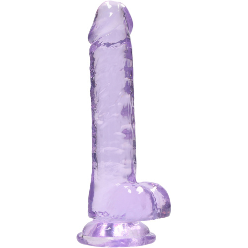 7 Inch Realistic Dildo With Balls - Purple