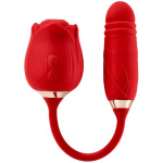 Cloud 9 Rose Plus With Thrusting Pleasure Stem  Dual Stimulation - Red